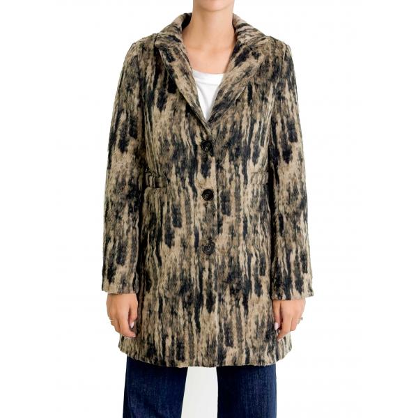 Cappotto tre bottoni fantasia 